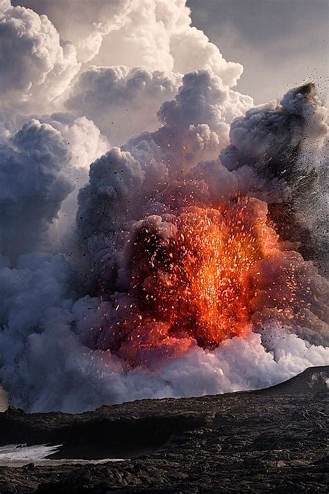 Kilauea Volcano Eruption Hawaii Volcanoes National Park