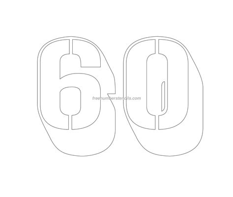 Free Engraving 60 Number Stencil