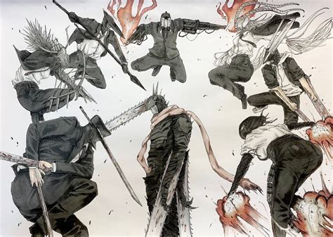 Reze Denji Quanxi And Katana Man Chainsaw Man Drawn By Erupusai