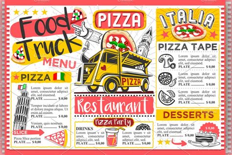Each magnet board is handmade for you when you place your order. Food Truck Pizza Menu Street Food | Custom-Designed ...