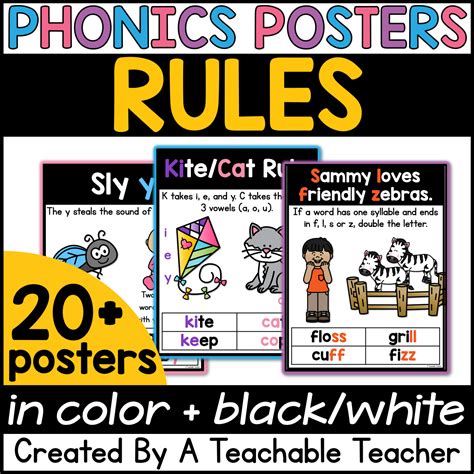 Phonics Rules Posters A Teachable Teacher