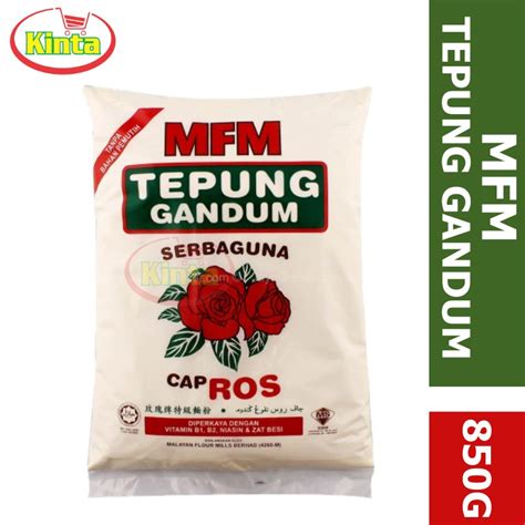 Mfm cap ros tepung gandum serbaguna 850g. MFM TEPUNG GANDUM SERBAGUNA CAP ROS 850G | Shopee Malaysia