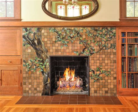 Achieving A Timeless Look With A Glass Tile Fireplace Surround Home Tile Ideas