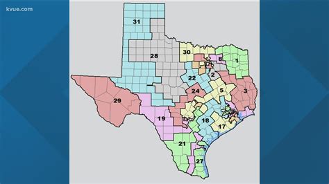 First Draft Of U S Congressional Districts Map In Texas Released Kvue Com