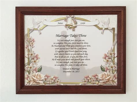 Maybe you would like to learn more about one of these? Wedding Gift Marriage Takes Three Religious Wedding Gifts ...