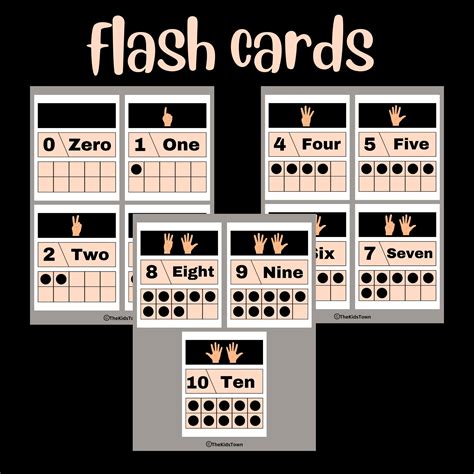 Subitising Numeral Fingers Counting Flash Cards And Bulletin Board Kit