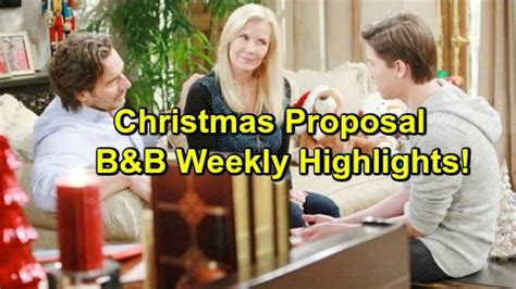 The Bold And The Beautiful Spoilers Brooke Thrilled Over Ridge S Proposal Bill Schemes Eric