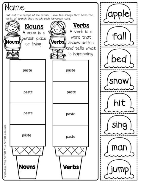 The difference between nouns and verbs. Nouns and Verbs Scoops | Grammar | Pinterest | Language ...
