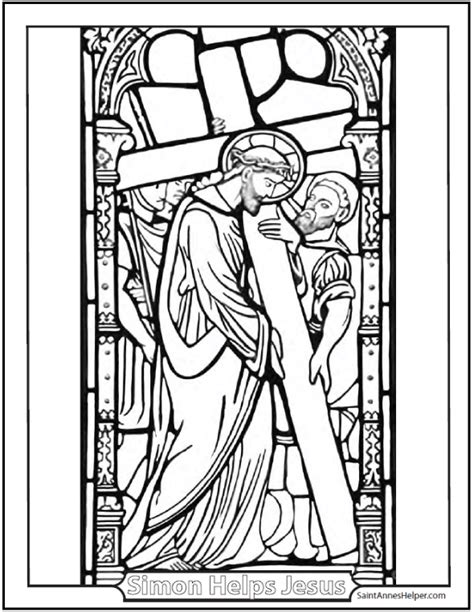Lent coloring page crown of thorns nails. Catholic Lent Activities For Children: Saint Anne's Helper