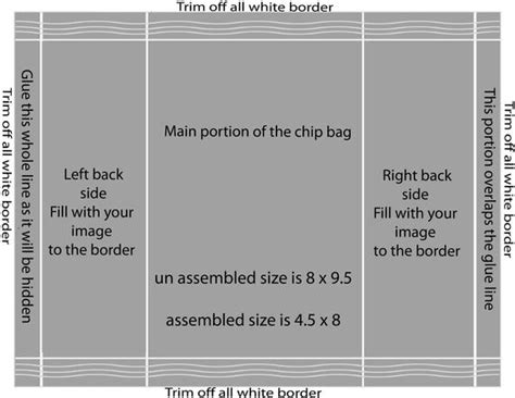 Print a template of the design from your embroidery software. Potato Chip Bag Template - swimsuits
