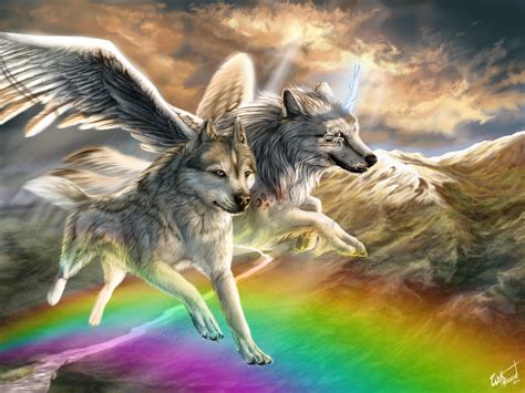 Unicorn And Wolf Wallpaper Blue Flame Wallpaper Galaxy Cute Wolf