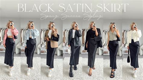 Satin Skirt Ways To Wear Black Satin Skirt Outfits Spring Styling