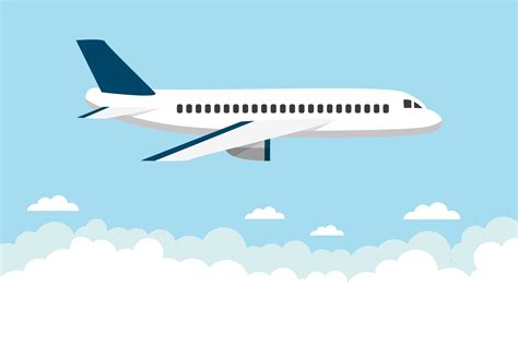 Airplane Flying Over The Clouds 830823 Vector Art At Vecteezy