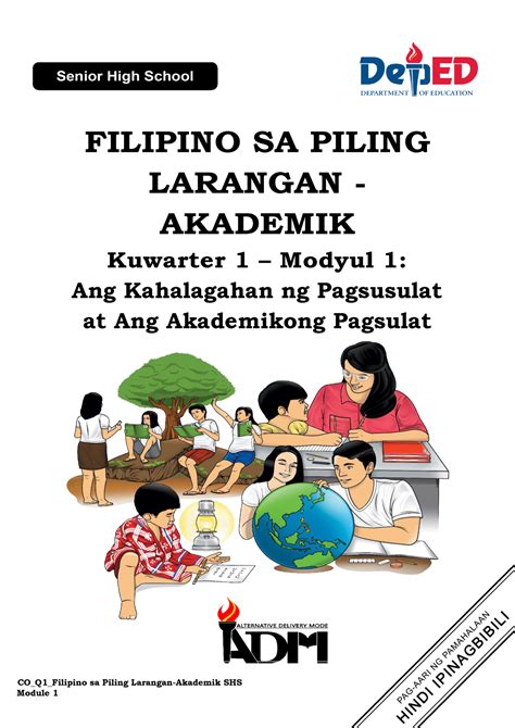 Filipino Pagsulat Sa Filipino Sa Piling Larang Q Module