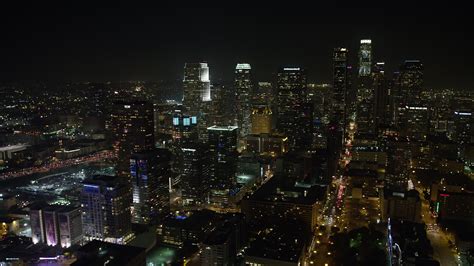5k Stock Footage Aerial Video Of A View Of Towering Downtown Los