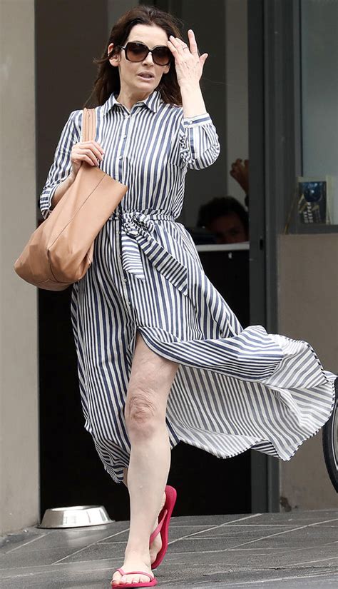 Nigella Lawson 58 Nearly Exposes Too Much In Thigh Skimming Striped Dress Celebrity News