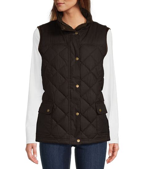Llbean® Upcountry Waxed Cotton Waterproof Down Vest Dillards