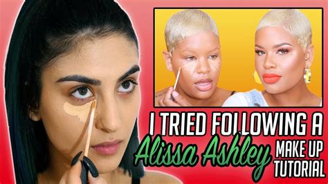 I Attempted To Follow Alissa Ashleys Make Up Tutorial Youtube