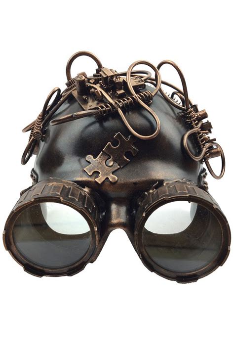 steampunk goggles helmet copper