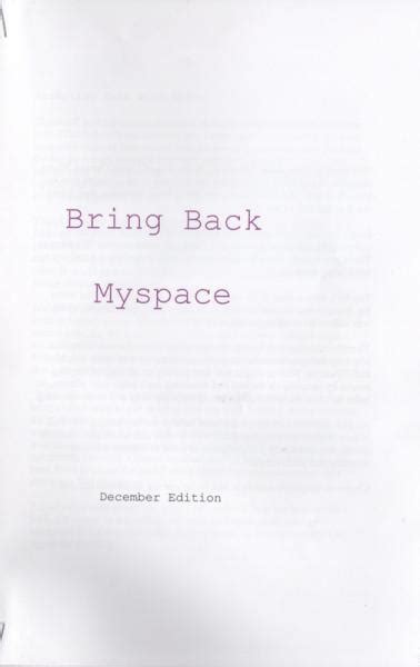 Bring Back Myspace Quimbys