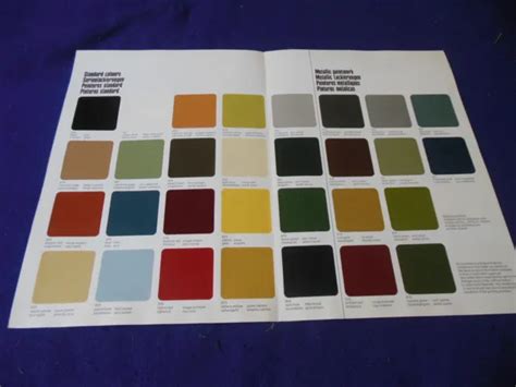 Original 1978 Mercedes Benz Exterior Color Chart Brochure 4 Languages £