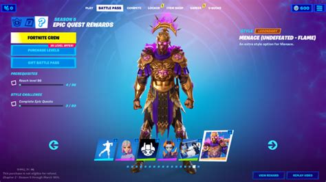 Fortnite Chapter 2 Season 5 How To Get Menace Undefeated Flame Skin