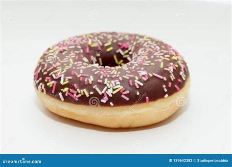 Chocolate Iced Donut Stock Photo Image Of Food Icing 139642382