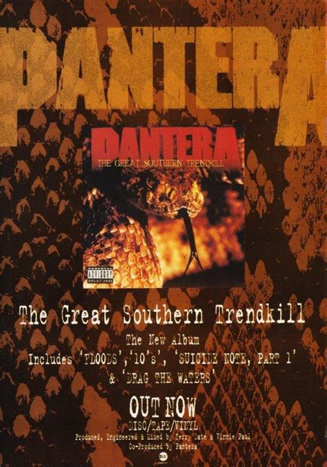 Pantera The Great Southern Trendkill Poster Prints4u