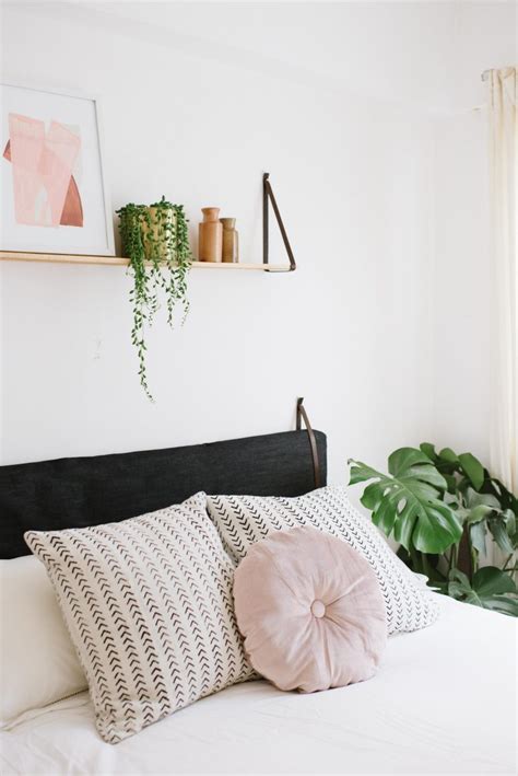 They are light in weight and can easily be adhered to the wall with hanging hooks. DIY Cushion Headboard (An Easy Ikea Hack!) | A Pair & A Spare