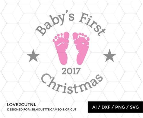 Baby's first Christmas svg 2017 cutting file svg cut