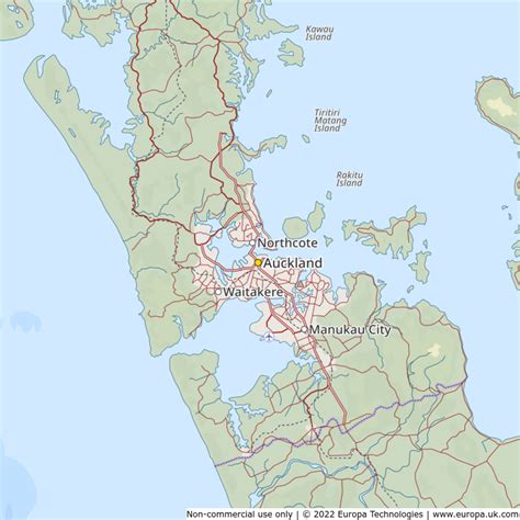 Map Of Auckland New Zealand Global 1000 Atlas