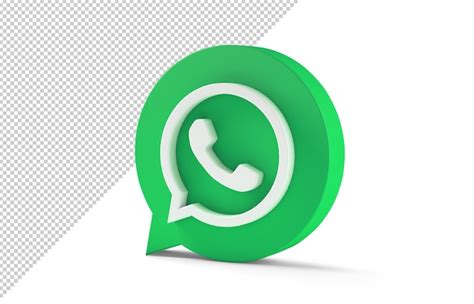 Whatsapp Symbol Isoliert In 3d Rendering Premium Psd Datei