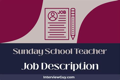 Sunday School Teacher Job Description Updated For 2024