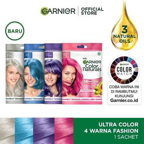 Jual Garnier Color Naturals Ultra Color Fashion Collection Semir Rambut Sachet Ash Blonde True