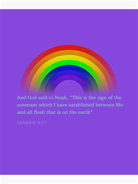 Rainbow Is A Sign Of Gods Promise Poster For Sale By Dreamincouple