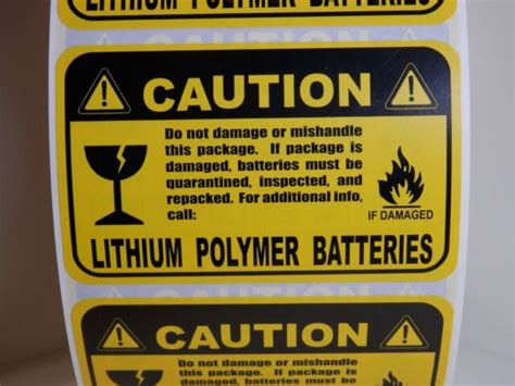 20 Lithium Polymer Lipo Battery 4x25 Warning Sticker Label Ebay