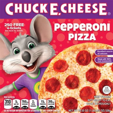 Chuck E Cheese Pepperoni Original Crust Frozen Pizza 189 Oz Metro