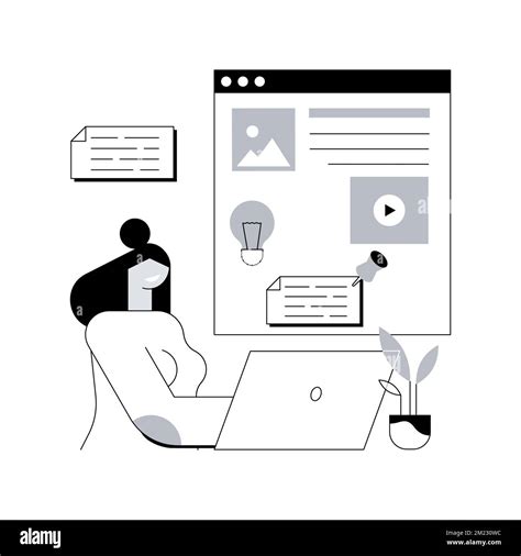 Blog abstract concept vector illustration. Social media platform