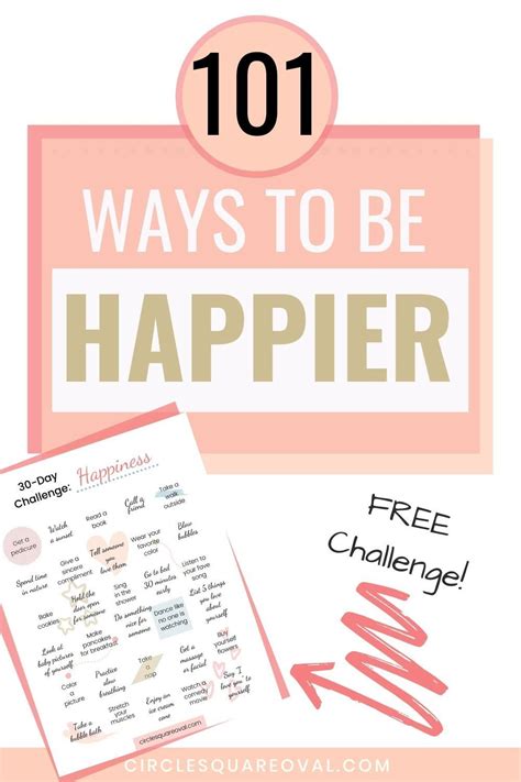 101 Ways To Be Happier Circlesquareoval Ways To Be Happier