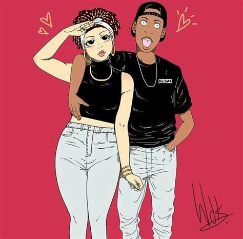 Pin By Wildlr11 On Pareja Swag Cute Couple Art Black Couple Art