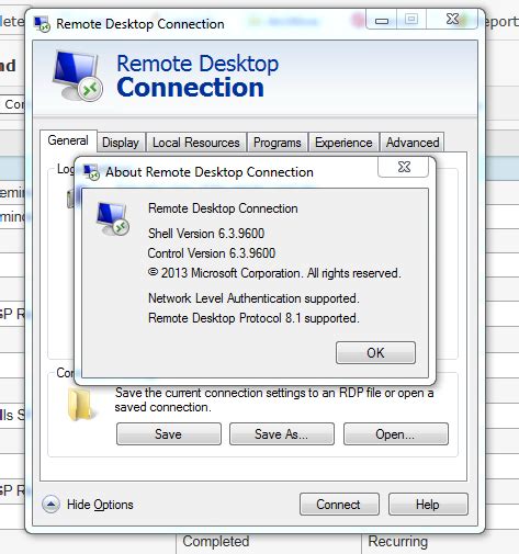 To view/change the configuration parameters of this wrapper, run rdpconf.bat from the folder. SOLVED Cannot RDP into server from some Windows 7 Machines, can from Windows 10 - Microsoft ...