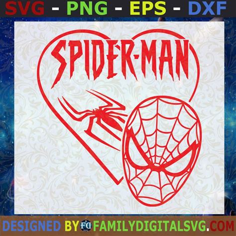 Spider-Man Head SVG, Icon Spider Man Face SVG, Spider Man Valentine's
