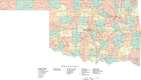 State Map Of Oklahoma In Adobe Illustrator Vector Format