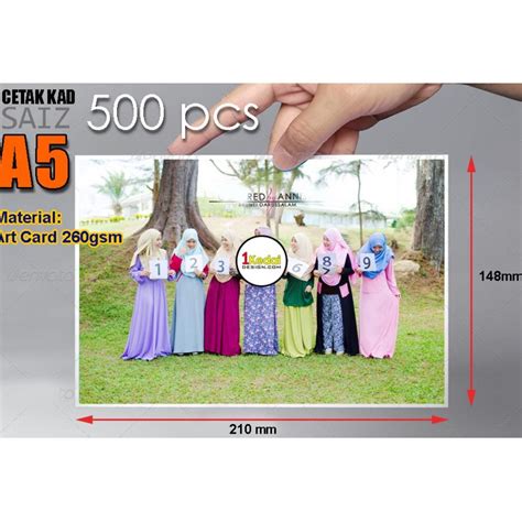 When designing your card, you'll want to factor in an extra 1/8 inch as bleed area around your design to account for any cutting mistakes. Cetak Kad Saiz A5 500 kepingFlyers atau leaflet info ...