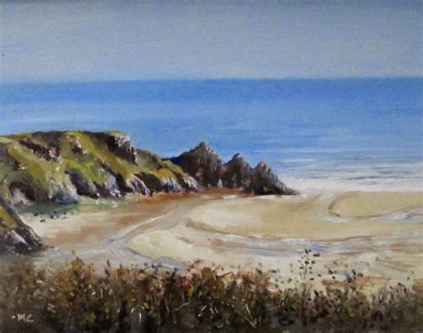 Three Cliffs Gower Painting Picture Artist