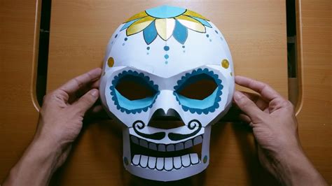 Cómo Hacer Una Máscara De Calavera Día De Los Muertos Con Papel Opalina