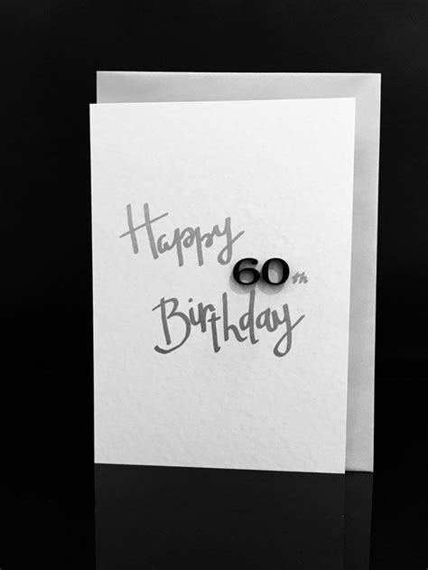 Happy 60th Birthday Cardhappy Birthday 60 Cardlarge Cardany Etsy