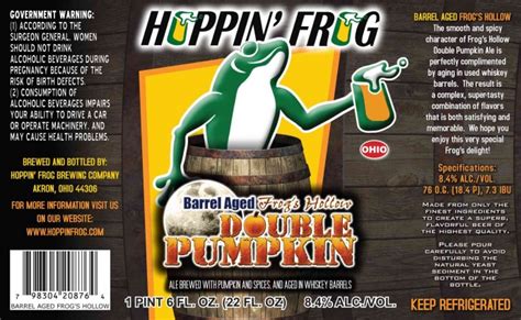 Hoppin Frog Barrel Aged Frogs Hollow Double Pumpkin Ale Release 921