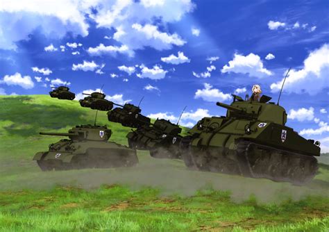Yoshida Nobuyoshi Kay Girls Und Panzer M4 Sherman Girls Und Panzer