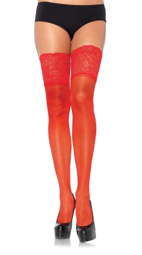 Plus Size Lycra And Lace Thigh High Stockings Plus Size Lace Top Thigh High Stockings